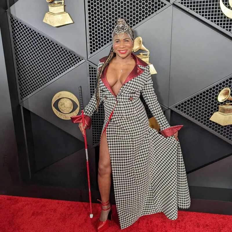 lachi on grammy red carpet, lachi at the grammys, glam canes