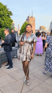 Lachi strut on New York City rooftop